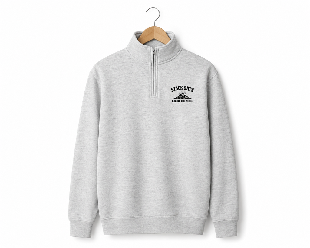 Stack Sats – Premium Quarter Zip Sweatshirt